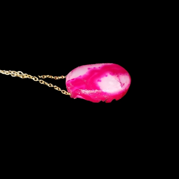 Ruby Pink Crystal Necklace - Picture 5 of 5